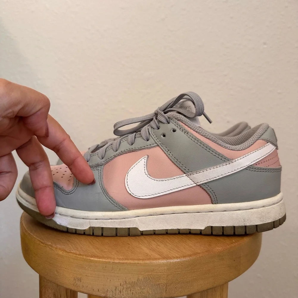 Nike Women’s Dunk Low Soft Grey and Pink - 7